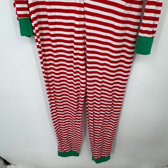 Gender-Neutral Snug-Fit Graphic Henley Pajama One-Piece For Adults Size M - Picture 3 of 7